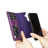 Samsung Galaxy S24 Magnetic Detachable Leather Wallet Case by Hardiston - premium Samsung S - 24 Cases