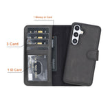 Samsung Galaxy S24 Magnetic Detachable Leather Wallet Case by Hardiston - premium Samsung S - 24 Cases