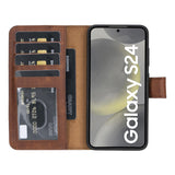 Samsung Galaxy S24 Magnetic Detachable Leather Wallet Case by Hardiston - premium Samsung S - 24 Cases