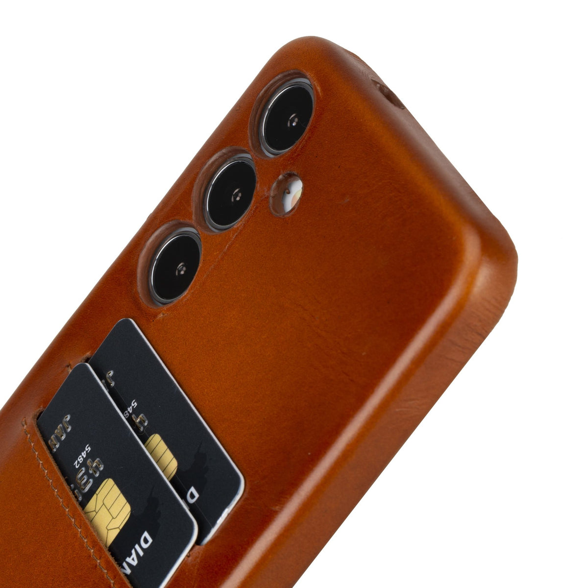 Samsung Galaxy S24 Plus Snap - on Full Cover Leather Case with Credit Card Slots by Hardiston - premium Samsung S - 24 Cases