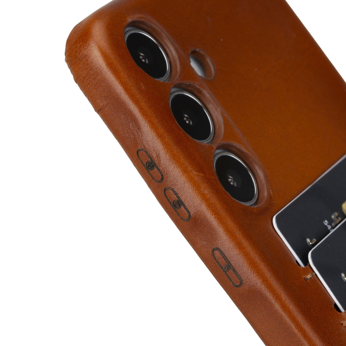 Samsung Galaxy S24 Snap - on Full Cover Leather Case with Credit Card Slots by Hardiston - premium Samsung S - 24 Cases