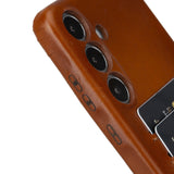 Samsung Galaxy S24 Snap - on Full Cover Leather Case with Credit Card Slots by Hardiston - premium Samsung S - 24 Cases