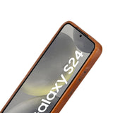 Samsung Galaxy S24 Snap - on Full Cover Leather Case with Credit Card Slots by Hardiston - premium Samsung S - 24 Cases