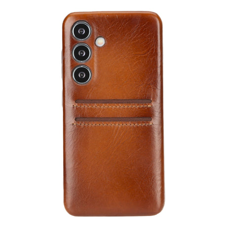 Samsung Galaxy S24 Snap - on Full Cover Leather Case with Credit Card Slots by Hardiston - premium Samsung S - 24 Cases