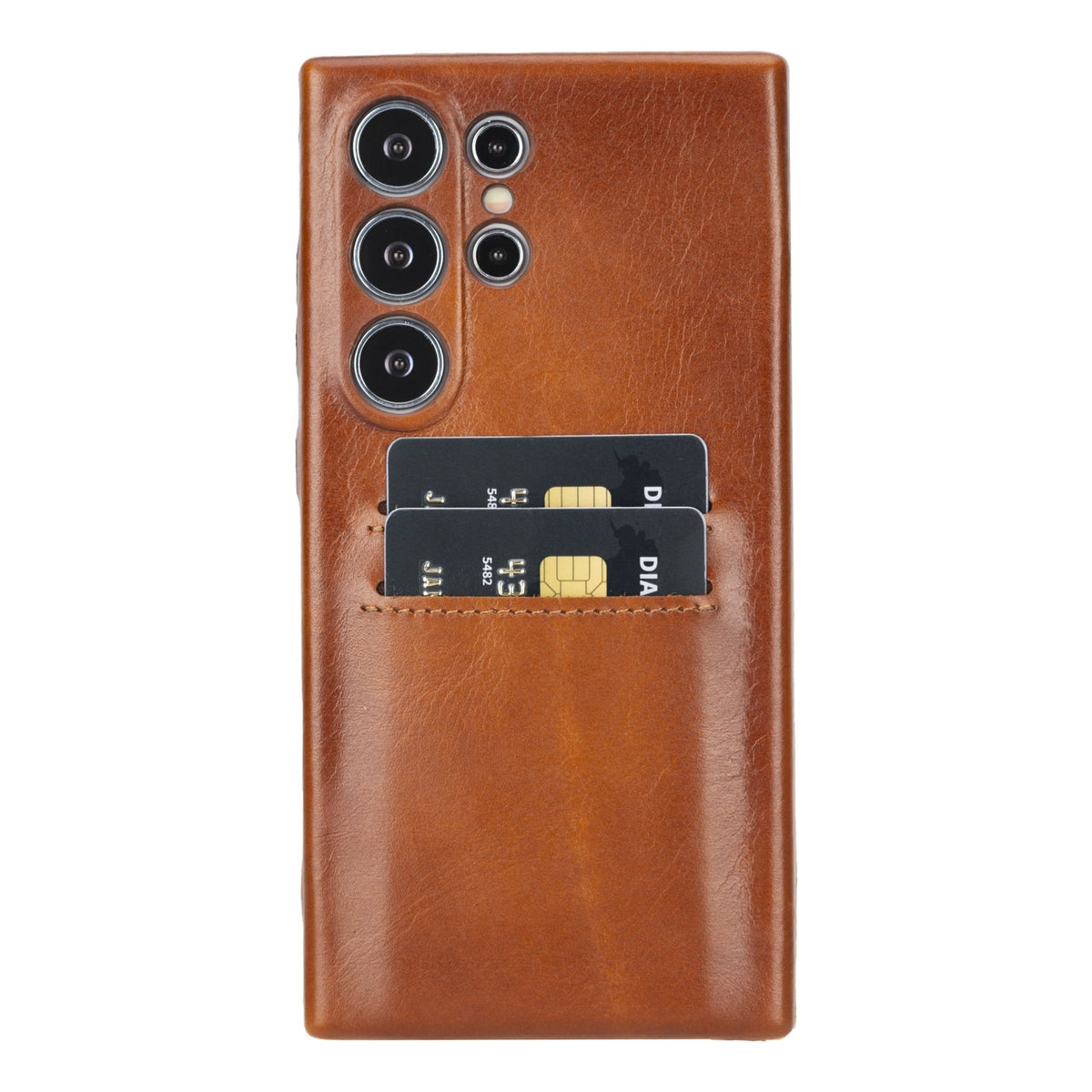 Samsung Galaxy S24 Ultra Snap - on Full Cover Leather Case with Credit Card Slots by Hardiston - premium mws_apo_generated