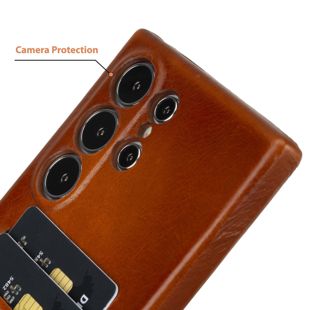 Samsung Galaxy S24 Ultra Snap - on Full Cover Leather Case with Credit Card Slots by Hardiston - premium Samsung S - 24 Cases