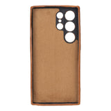Samsung Galaxy S24 Ultra Snap - on Full Cover Leather Case with Credit Card Slots by Hardiston - premium Samsung S - 24 Cases