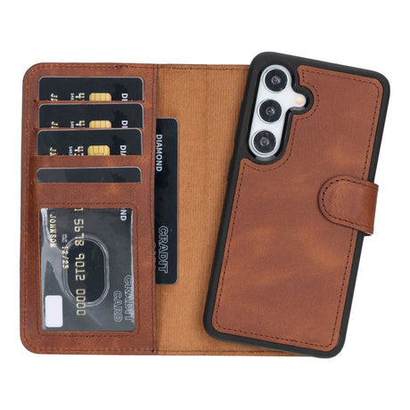 Samsung Galaxy S25 Magnetic Detachable Leather Wallet Case by Hardiston - premium mws_apo_generated