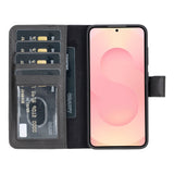 Samsung Galaxy S25 Magnetic Detachable Leather Wallet Case by Hardiston - premium Samsung S - 25 Cases