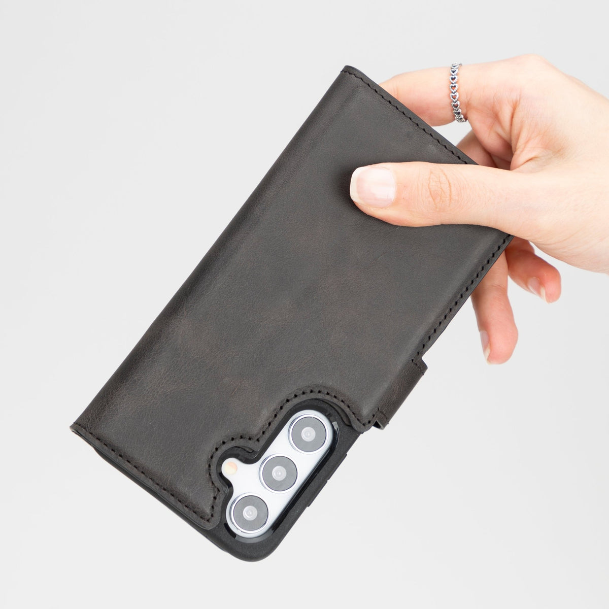 Samsung Galaxy S25 Magnetic Detachable Leather Wallet Case by Hardiston - premium Samsung S - 25 Cases