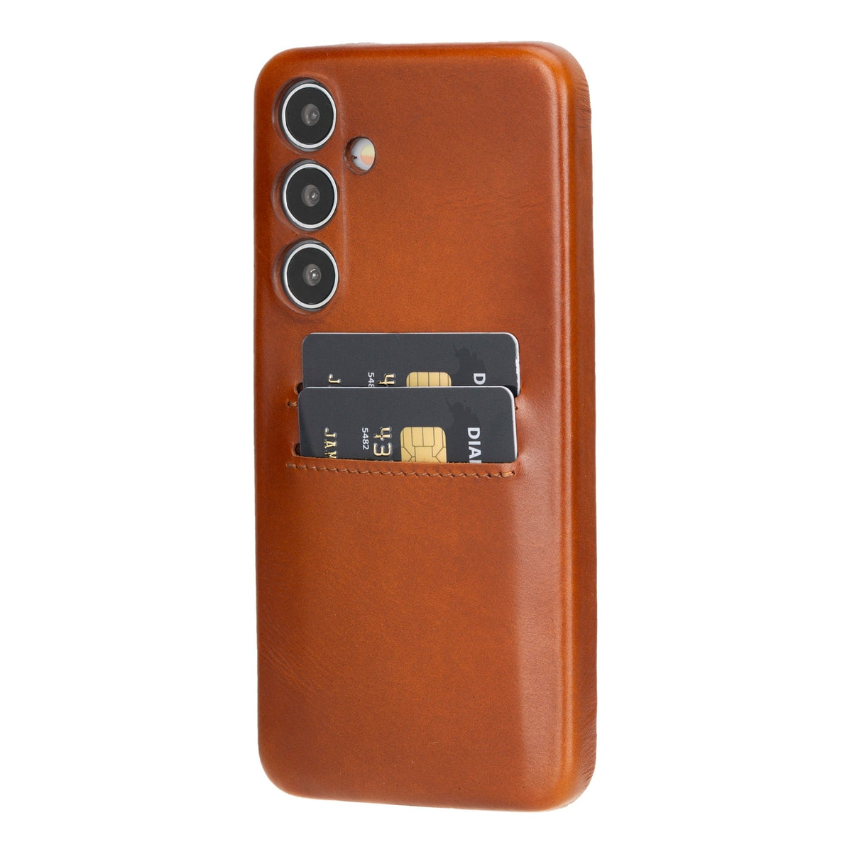Samsung Galaxy S25 Plus Snap - on Full Cover Leather Case with Credit Card Slots by Hardiston - premium Samsung S - 25 Cases