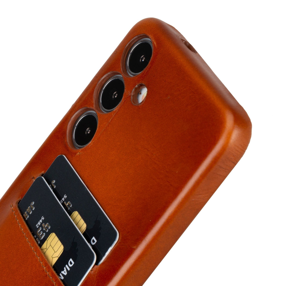 Samsung Galaxy S25 Plus Snap - on Full Cover Leather Case with Credit Card Slots by Hardiston - premium Samsung S - 25 Cases
