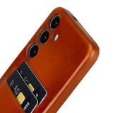 Samsung Galaxy S25 Plus Snap - on Full Cover Leather Case with Credit Card Slots by Hardiston - premium Samsung S - 25 Cases
