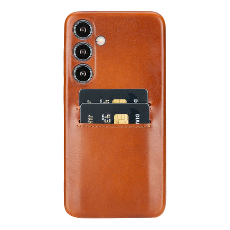 Samsung Galaxy S25 Plus Snap - on Full Cover Leather Case with Credit Card Slots by Hardiston - premium Samsung S - 25 Cases