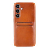 Samsung Galaxy S25 Plus Snap - on Full Cover Leather Case with Credit Card Slots by Hardiston - premium Samsung S - 25 Cases
