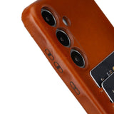 Samsung Galaxy S25 Snap - on Full Cover Leather Case with Credit Card Slots by Hardiston - premium Samsung S - 25 Cases