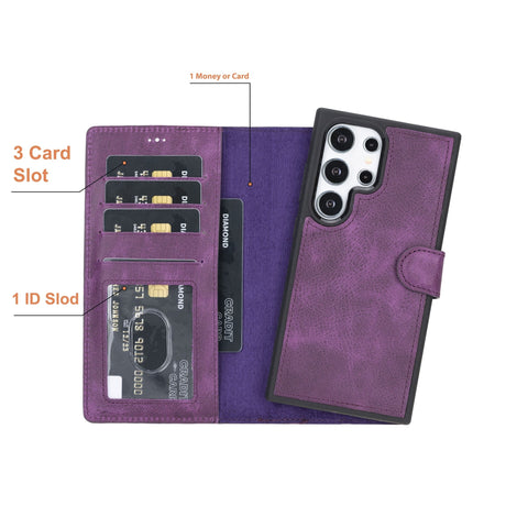 Samsung Galaxy S25 Ultra Leather Wallet Case by Hardiston - premium mws_apo_generated