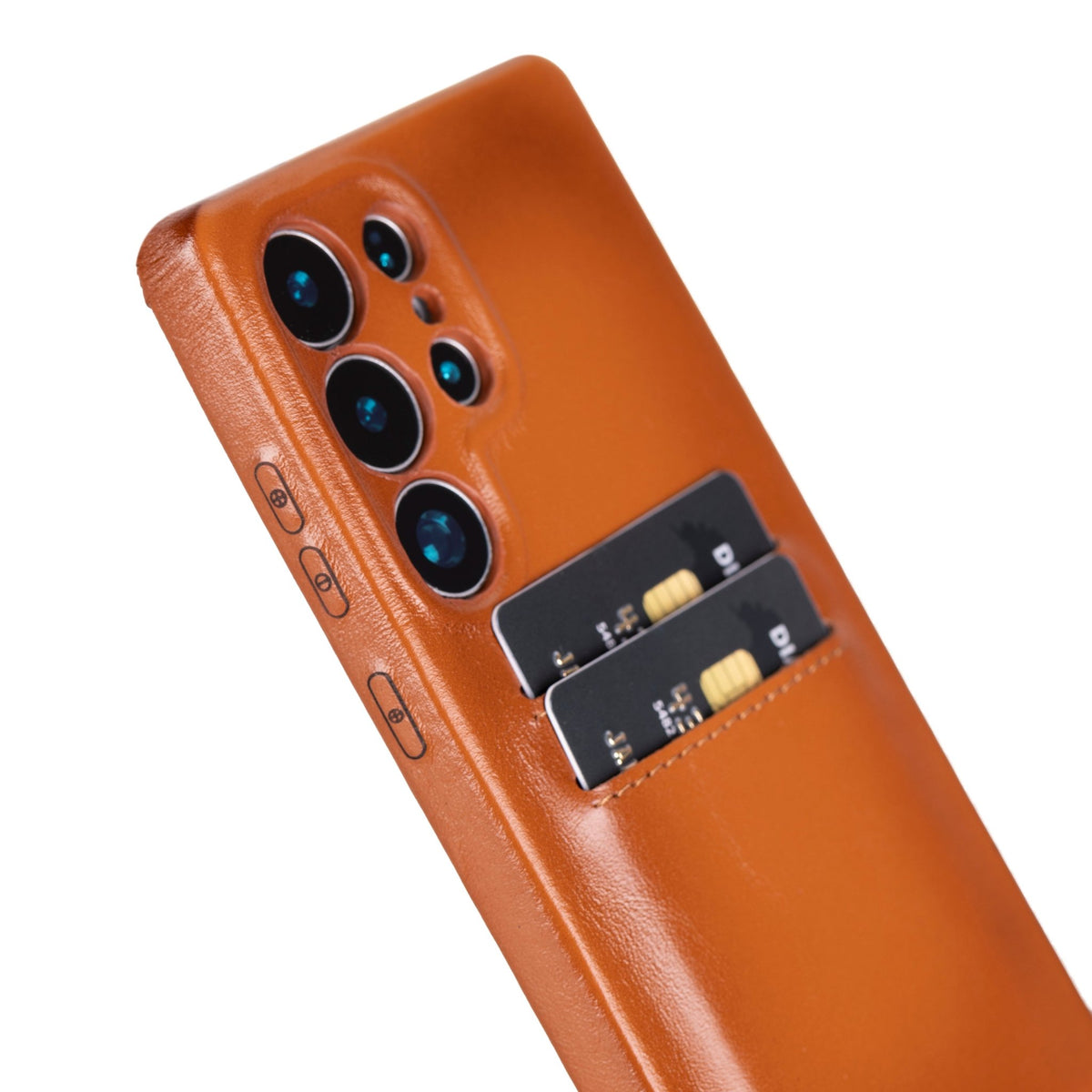 Samsung Galaxy S25 Ultra Snap - on Full Cover Leather Case with Credit Card Slots by Hardiston - premium Samsung S - 25 Cases