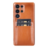 Samsung Galaxy S25 Ultra Snap - on Full Cover Leather Case with Credit Card Slots by Hardiston - premium Samsung S - 25 Cases