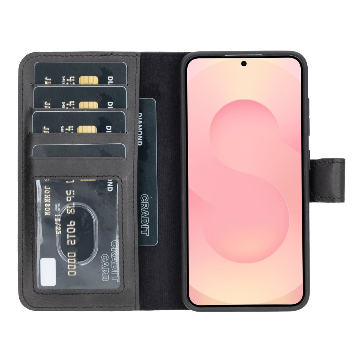 Samsung Galaxy S26 Magnetic Detachable Leather Wallet Case by Hardiston - premium Samsung S - 26 Cases