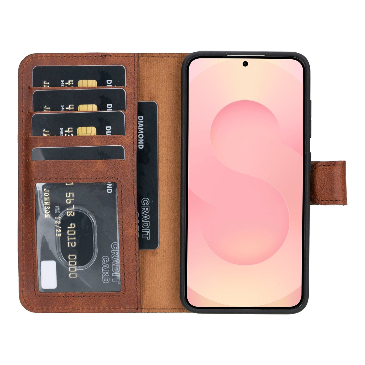 Samsung Galaxy S26 Plus Magnetic Detachable Leather Wallet Case by Hardiston - premium Samsung S - 26 Cases