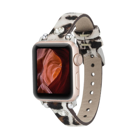 Slim Beady Leather Band for Apple Watch by Hardiston - premium Watch Bands - Apple