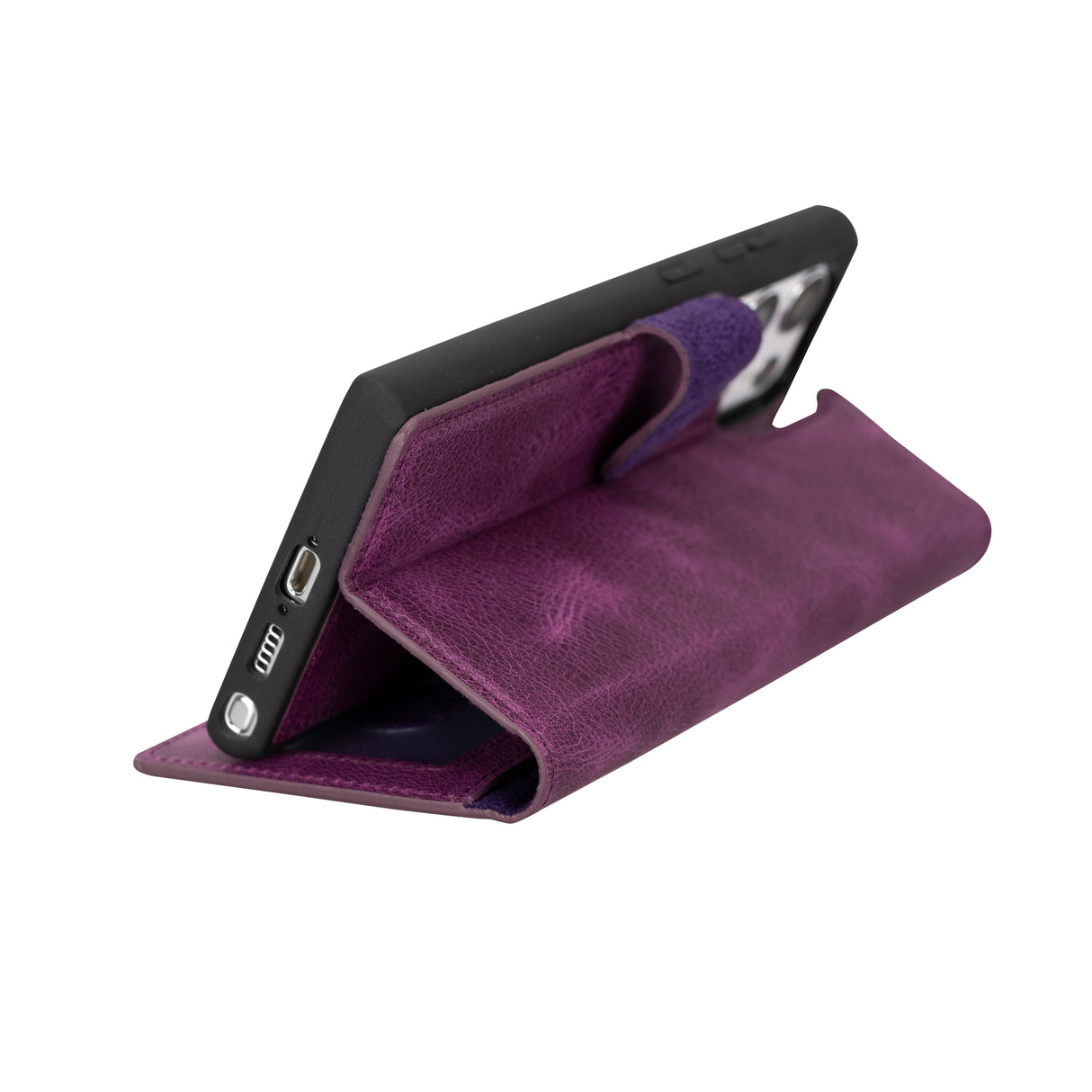 Samsung Galaxy S23 Ultra Handmade 2-in-1 Magnetic Detachable Leather Wallet Case