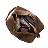 Leather Make-up & Accessories Bag