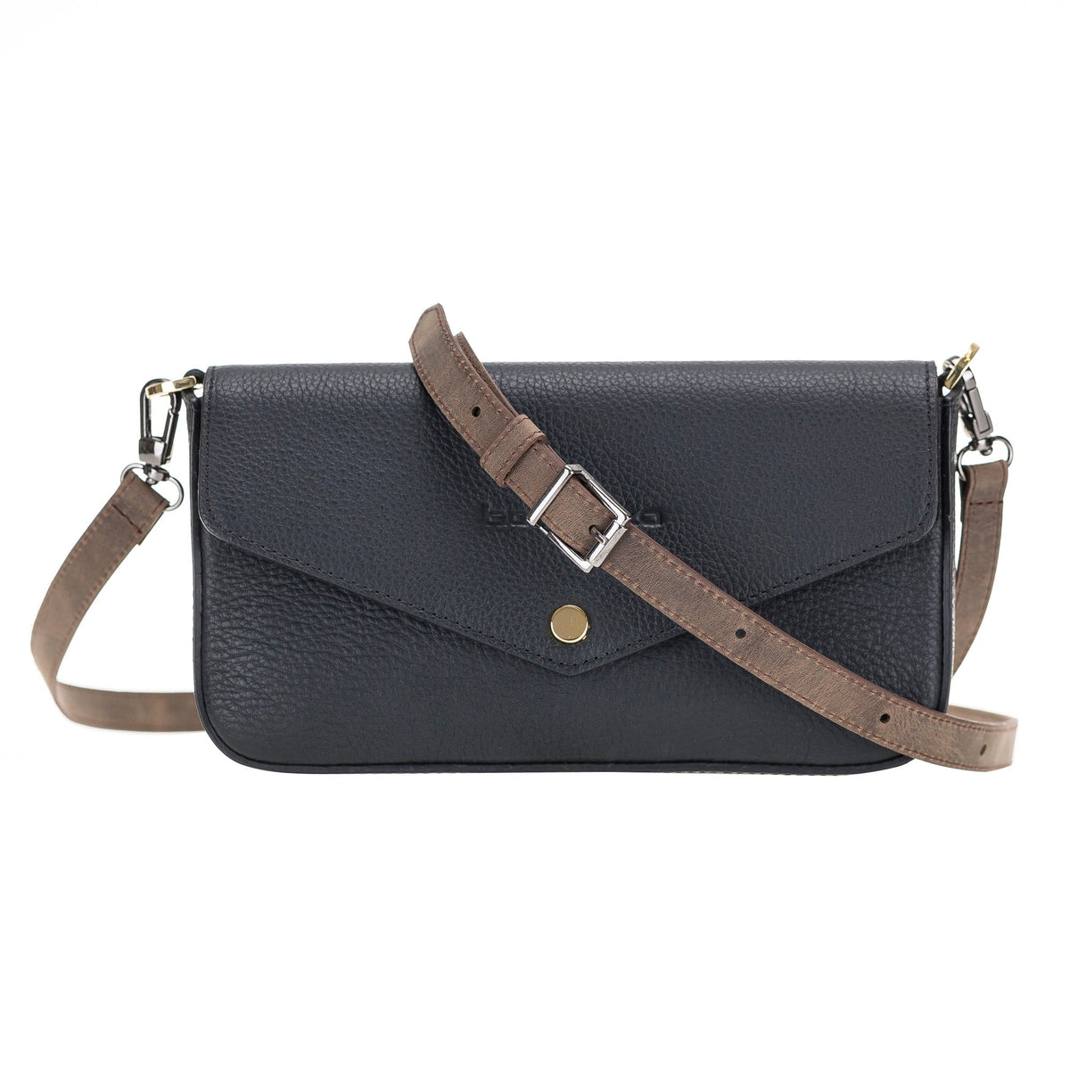 Cross - body Strap Leather Wristlet with Metal Clip by Hardiston - premium Crossbody Straps