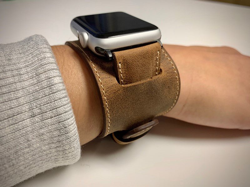 Cuff Leather Band for Apple Watch by Hardiston - premium Watch Bands - Apple