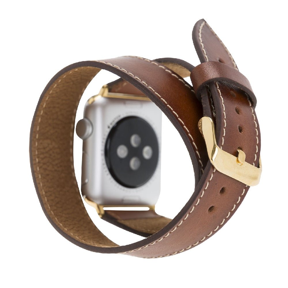 Double Tour Leather Band for Apple Watch by Hardiston - premium Watch Bands - Apple
