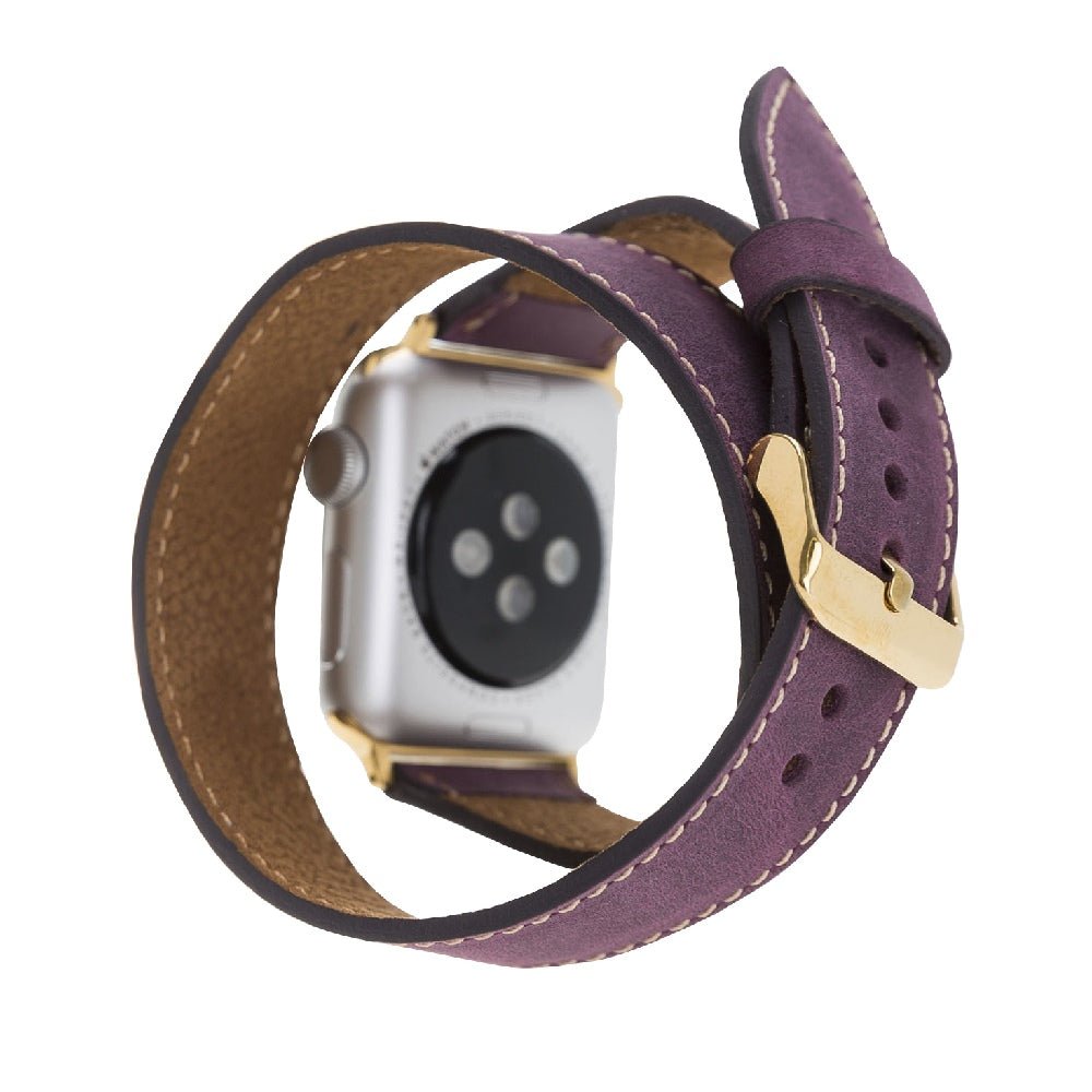 Double Tour Leather Band for Apple Watch by Hardiston - premium Watch Bands - Apple