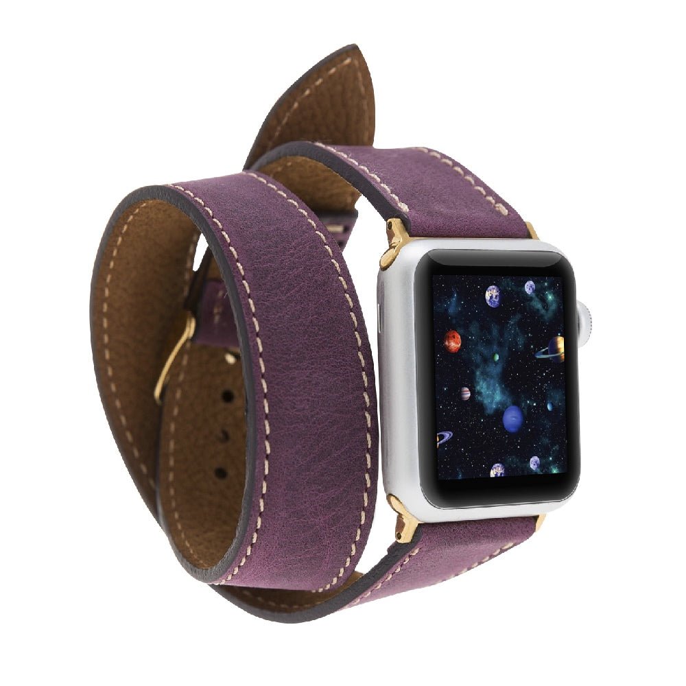 Double Tour Leather Band for Apple Watch by Hardiston - premium Watch Bands - Apple