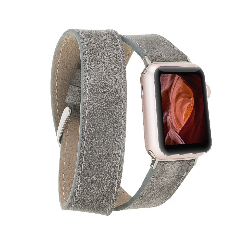 Double Tour Leather Band for Apple Watch by Hardiston - premium Watch Bands - Apple