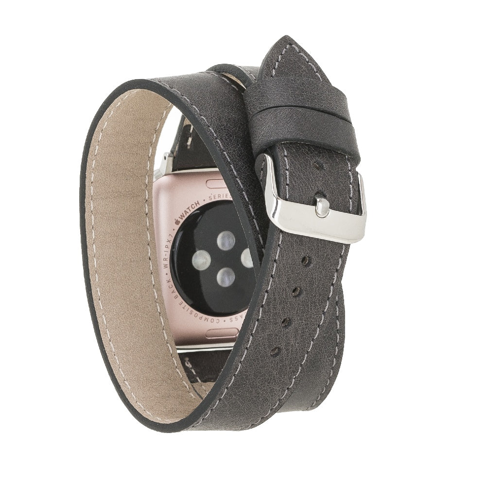 Double Tour Leather Band for Apple Watch by Hardiston - premium Watch Bands - Apple