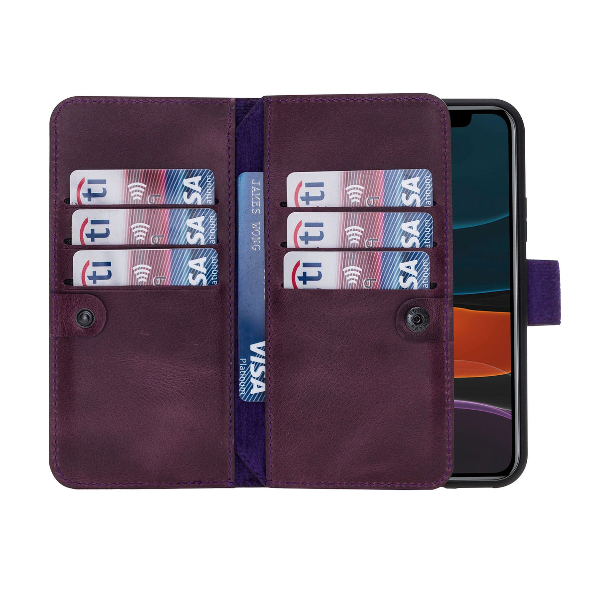 iPhone 11 Pro Dual Fold Magnetic Detachable Leather Wallet Case by Hardiston - premium iPhone 11 Cases