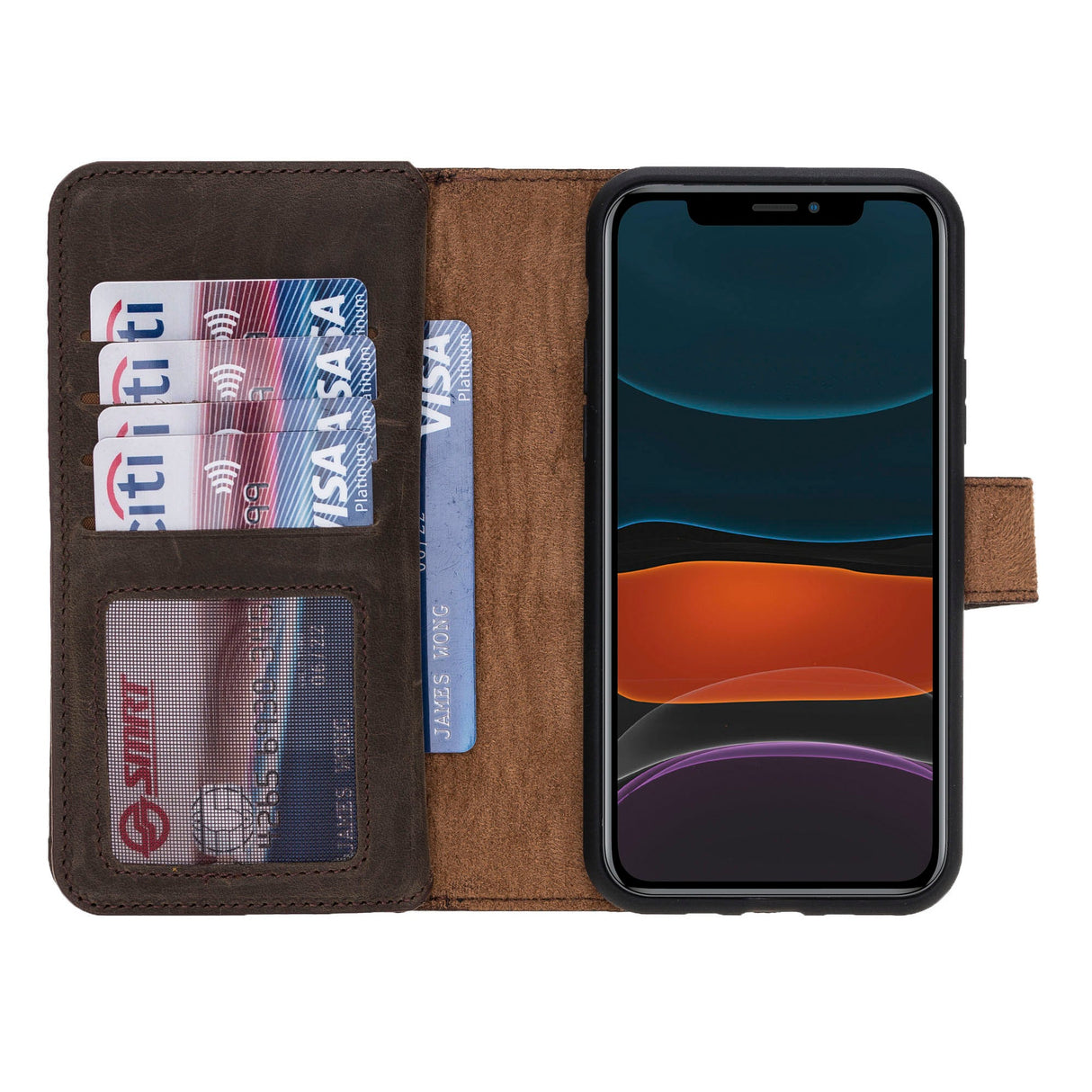 iPhone 11 Pro Dual Fold Magnetic Detachable Leather Wallet Case by Hardiston - premium iPhone 11 Cases