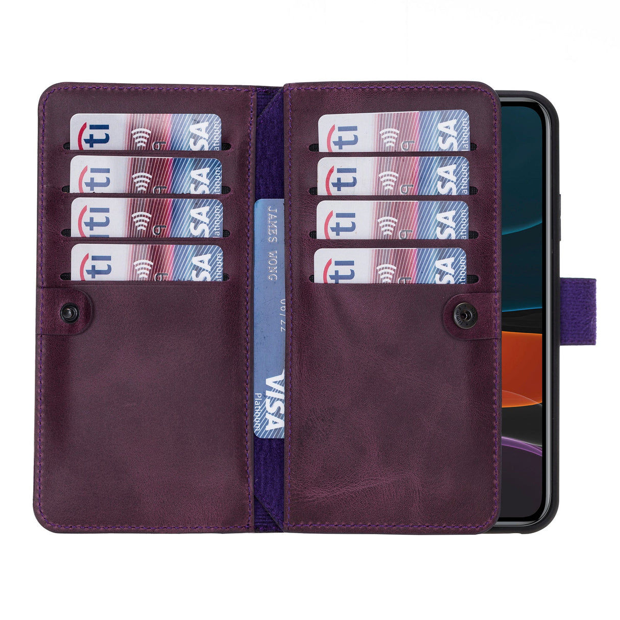 iPhone 11 Pro Max Dual Fold Magnetic Detachable Leather Wallet Case by Hardiston - premium iPhone 11 Cases