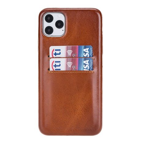 iPhone 11 Pro Max Snap - on Full Cover Leather Case with Credit Card Slots by Hardiston - premium iPhone 11 Cases