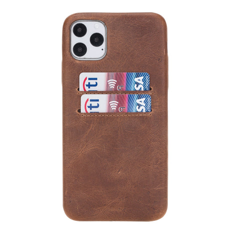 iPhone 11 Pro Max Snap - on Full Cover Leather Case with Credit Card Slots by Hardiston - premium iPhone 11 Cases