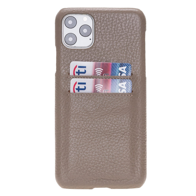 iPhone 11 Pro Max Snap - on Leather Case with Credit Card Slots by Hardiston - premium iPhone 11 Cases