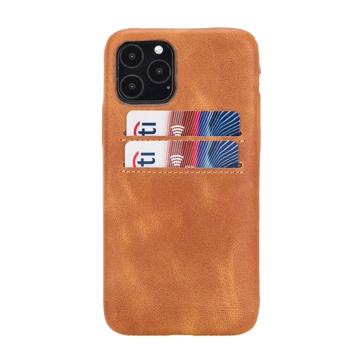 iPhone 11 Pro Snap - on Full Cover Leather Case with Credit Card Slots by Hardiston - premium iPhone 11 Cases