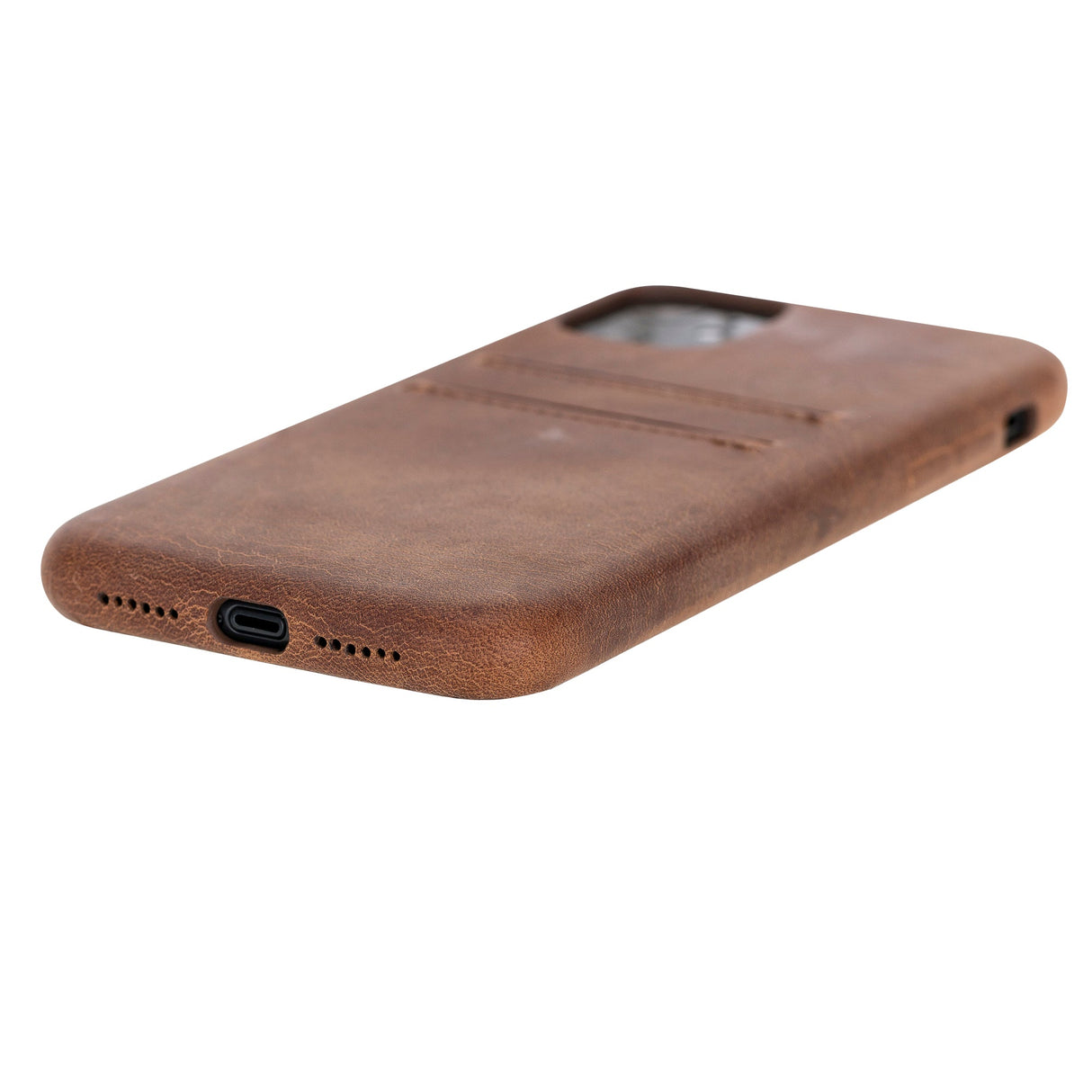 iPhone 11 Snap - on Full Cover Leather Case with Credit Card Slots by Hardiston - premium iPhone 11 Cases