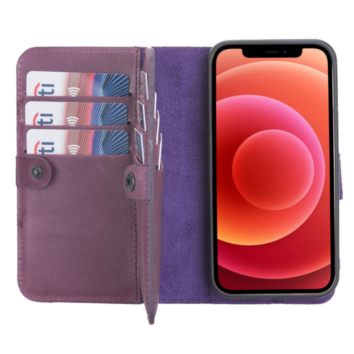 iPhone 12 Leather Dual Fold Phone Wallet Case by Hardiston - premium iPhone 12 Cases