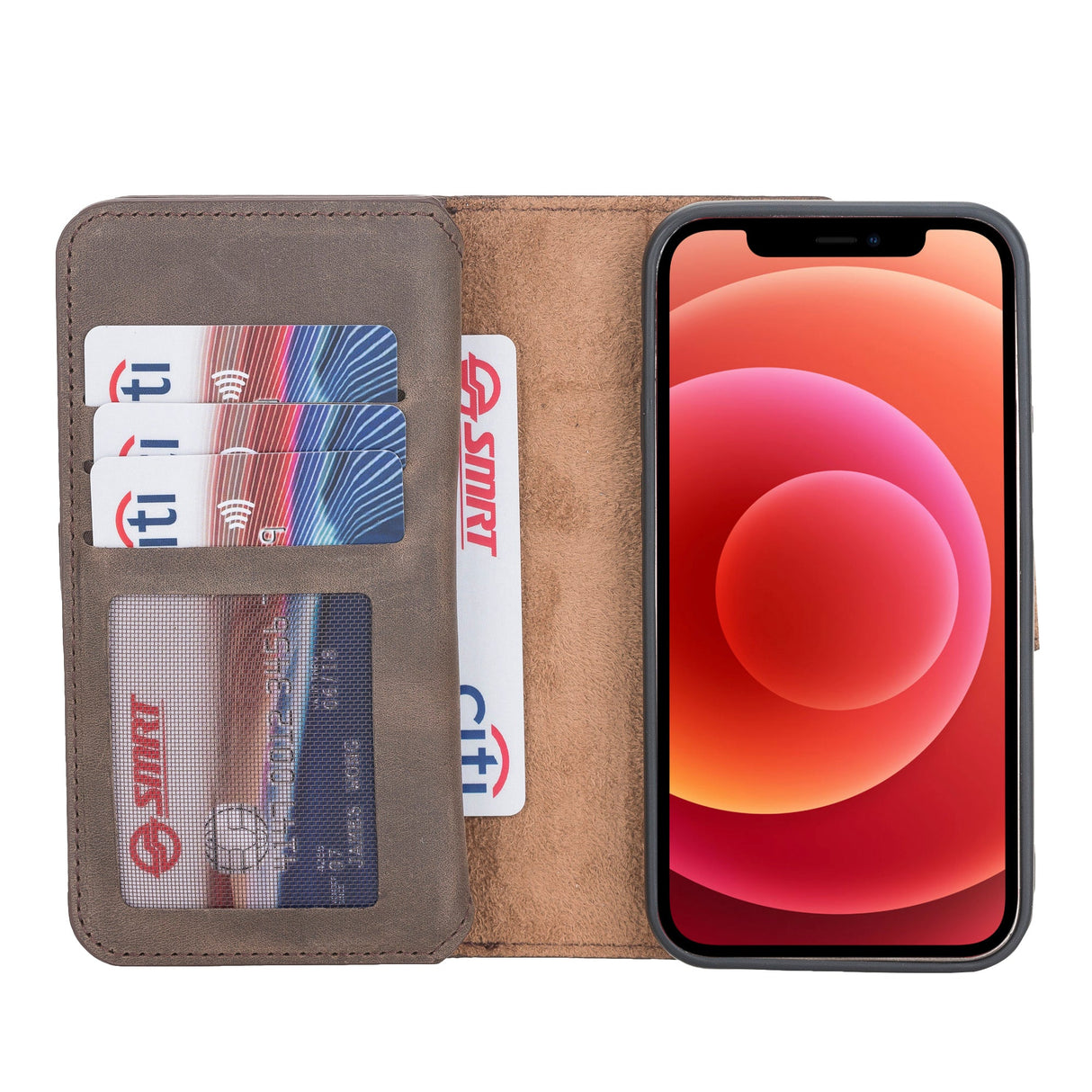 iPhone 12 Mini Leather Dual Wallet Case by Hardiston - premium iPhone 12 Cases