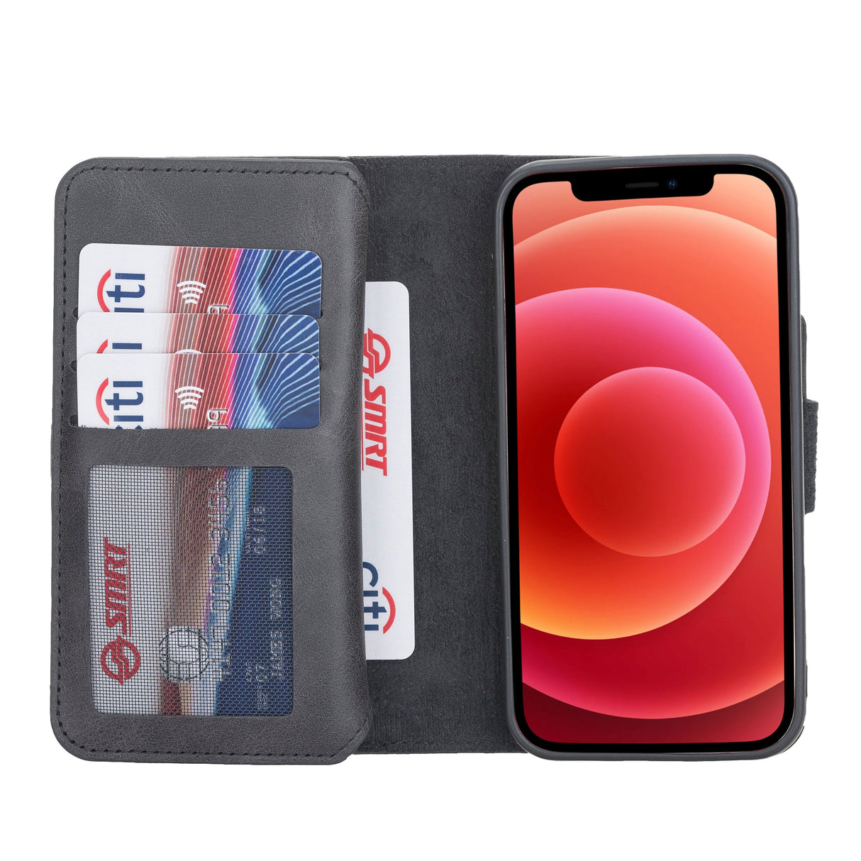 iPhone 12 Mini Leather Dual Wallet Case by Hardiston - premium iPhone 12 Cases