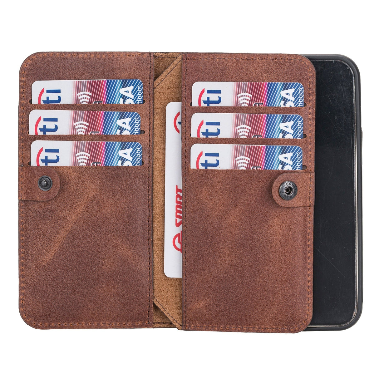 iPhone 12 Mini Leather Dual Wallet Case by Hardiston - premium iPhone 12 Cases