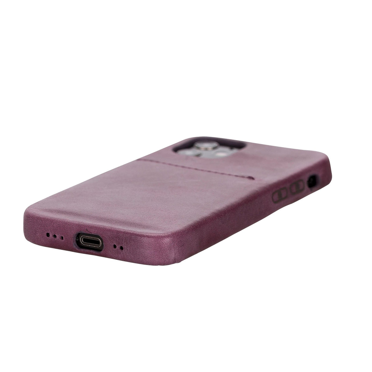 iPhone 12 Mini Snap - on Full Cover Leather Case with Credit Card Slots by Hardiston - premium iPhone 12 Cases
