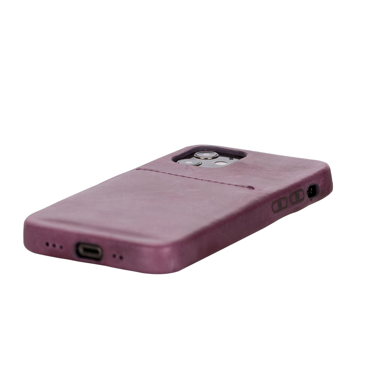 iPhone 12 Mini Snap - on Full Cover Leather Case with Credit Card Slots by Hardiston - premium iPhone 12 Cases