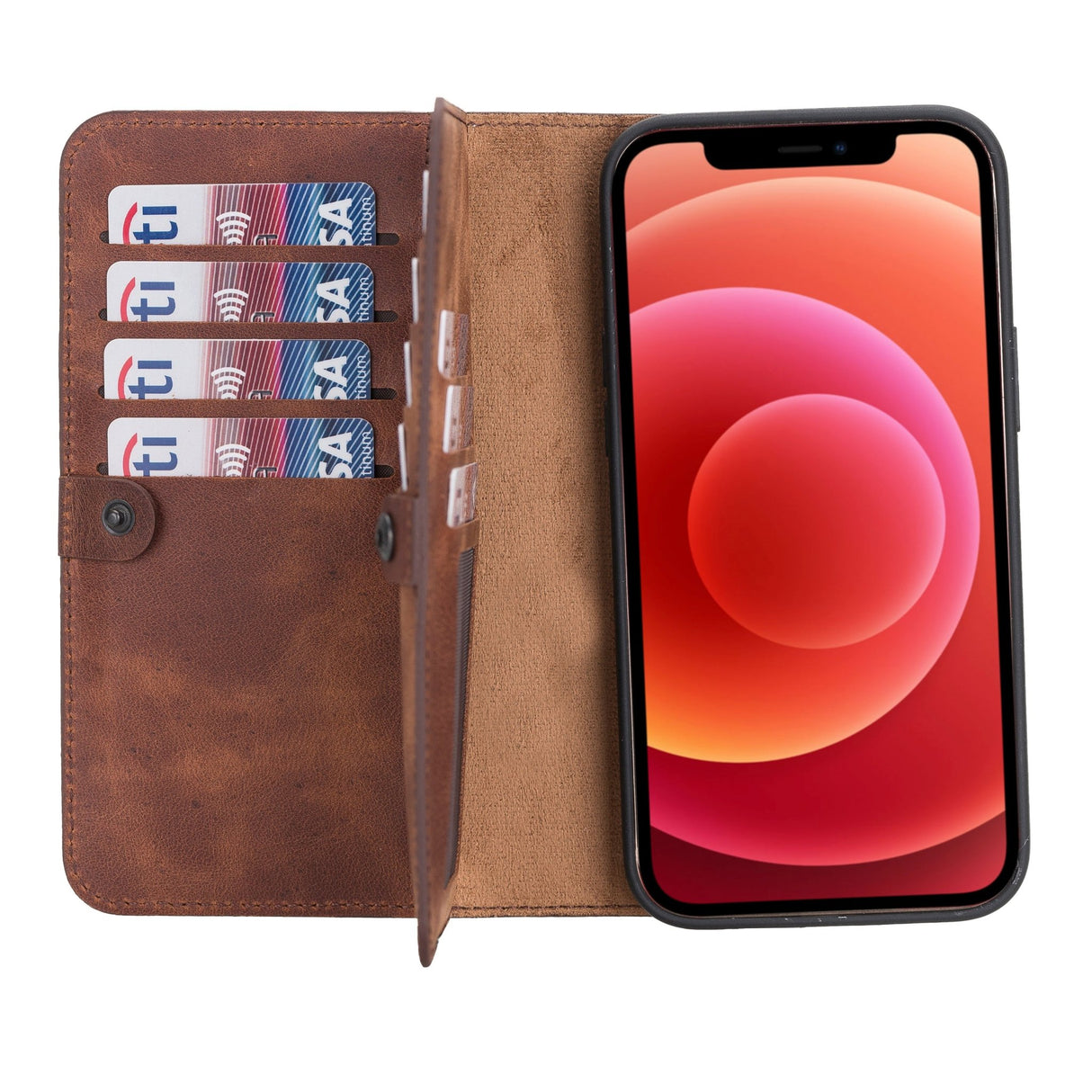 iPhone 12 Pro Max Leather Dual Wallet Case by Hardiston - premium mws_apo_generated